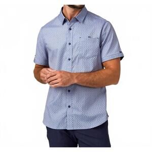 NEW 7DIAMONDS teneca short sleeve shirt in blue